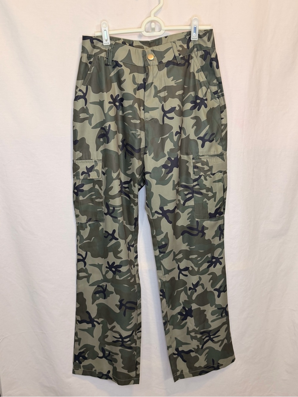 Camo Cargo Pants in Olive & Dark Green